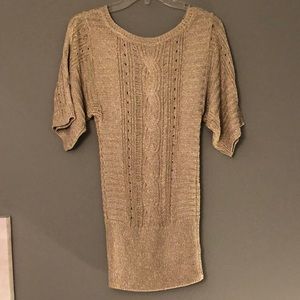 Stunning gold cable sweater dress